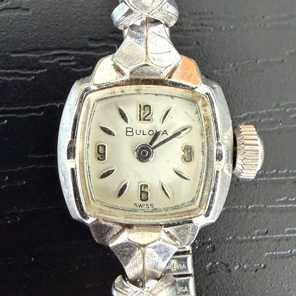 Vintage Bulova Women's Silver Tone Stainless (R078023) Watch Expandable Band - Picture 3 of 8